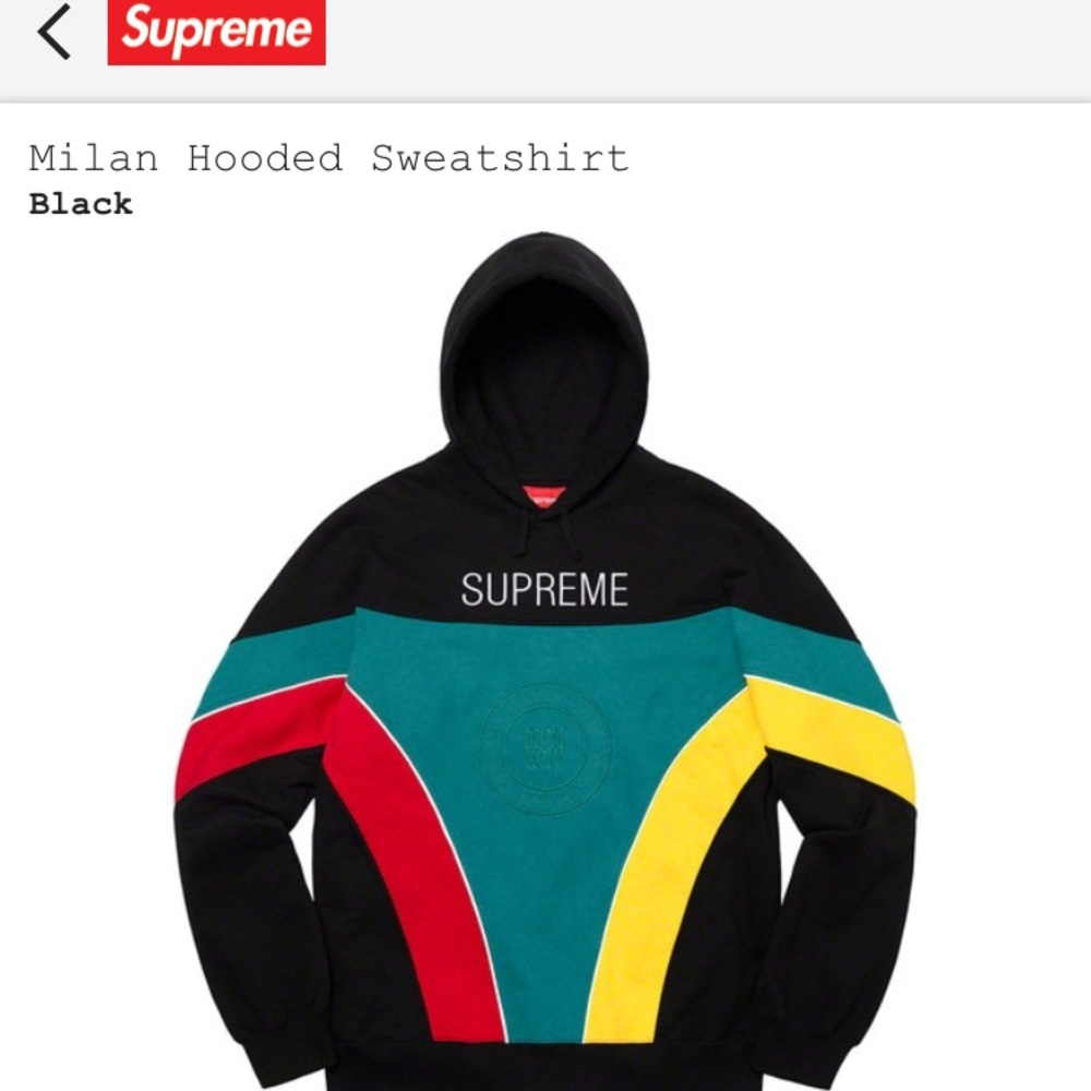 Supreme Milan Hooded Sweatshirt